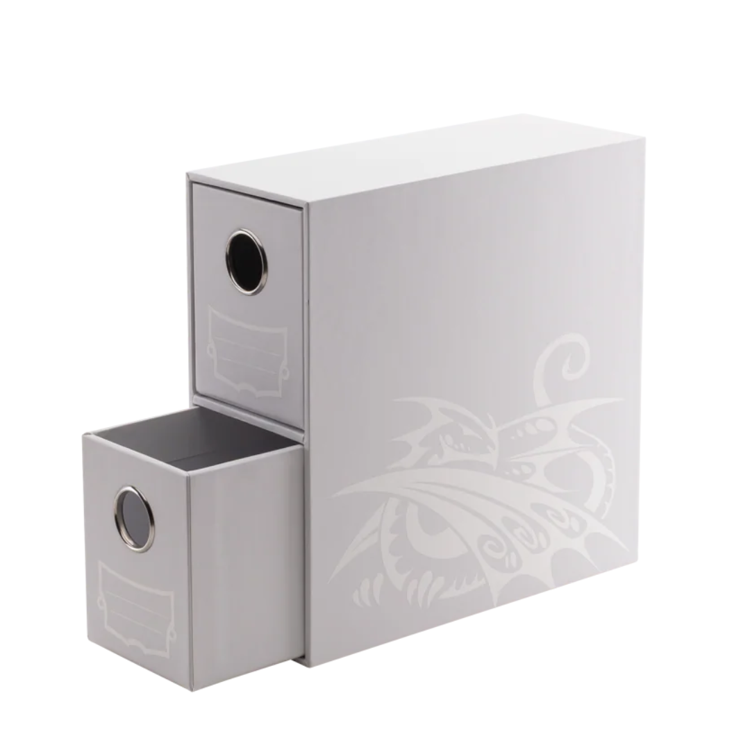 Dragon Shield Fortress - 2-Card Drawers Vertical - White