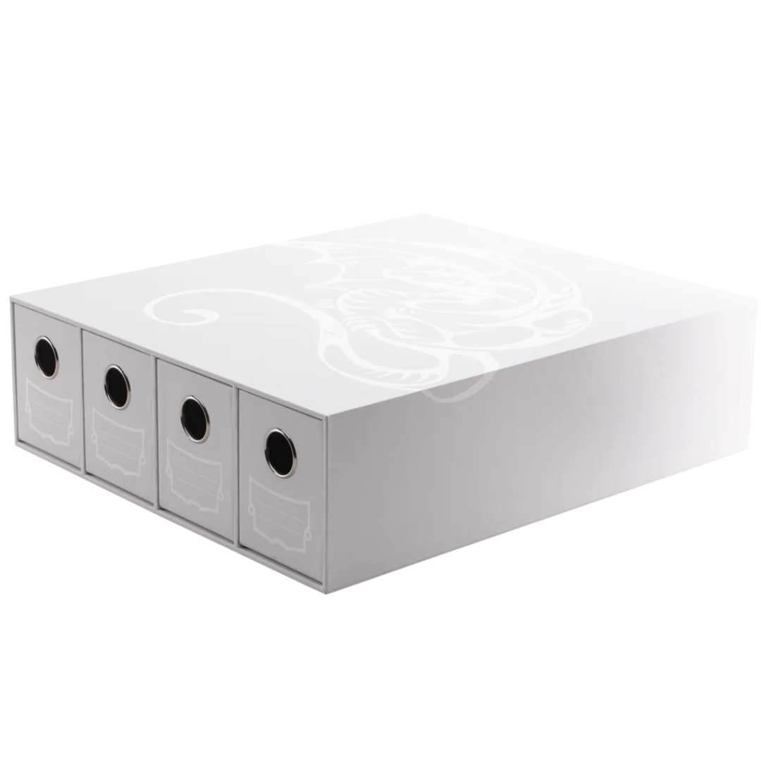 Dragon Shield Fortress - 4-Card Drawers Horizontal - White