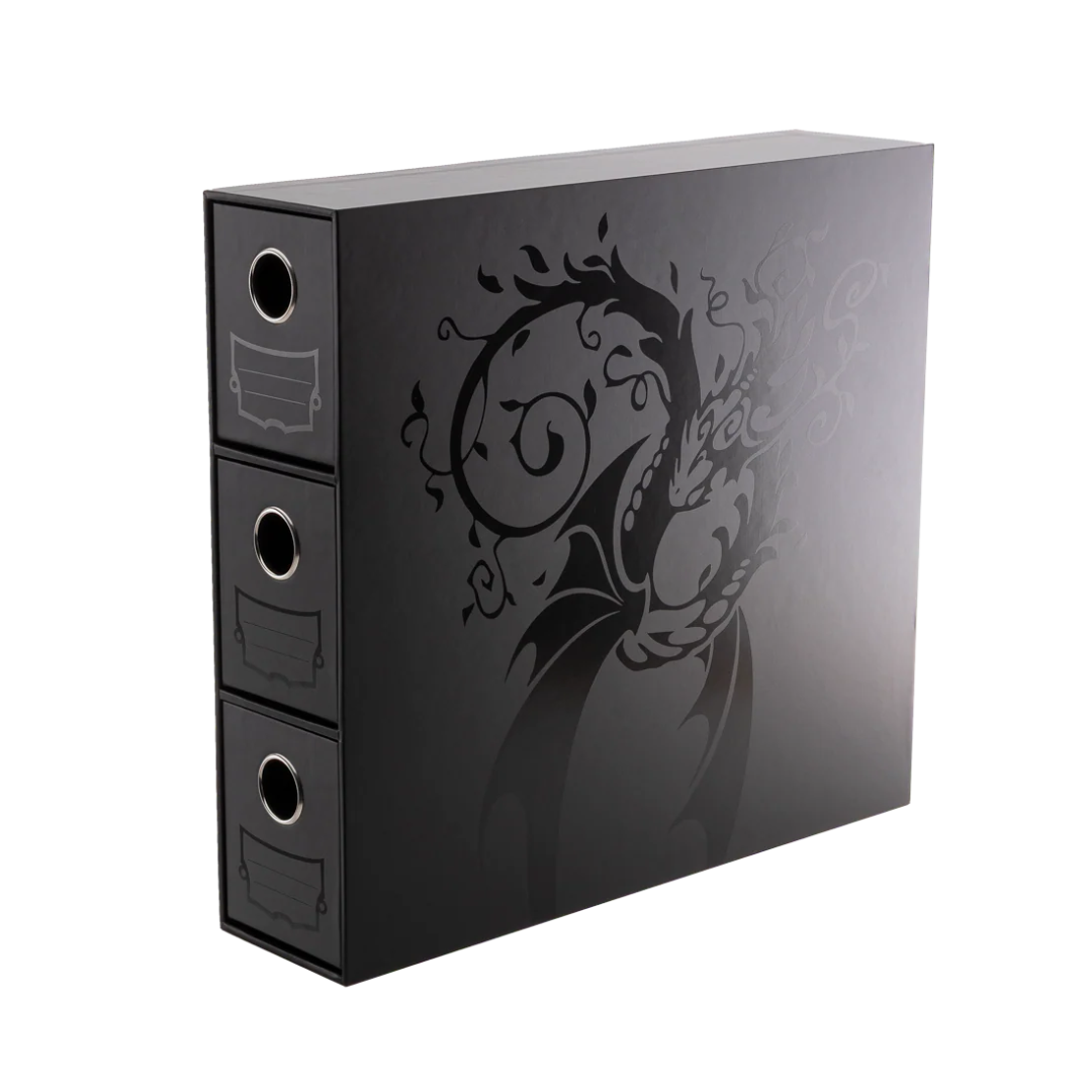 Dragon Shield Fortress - 3-Card Drawers Vertical - Black