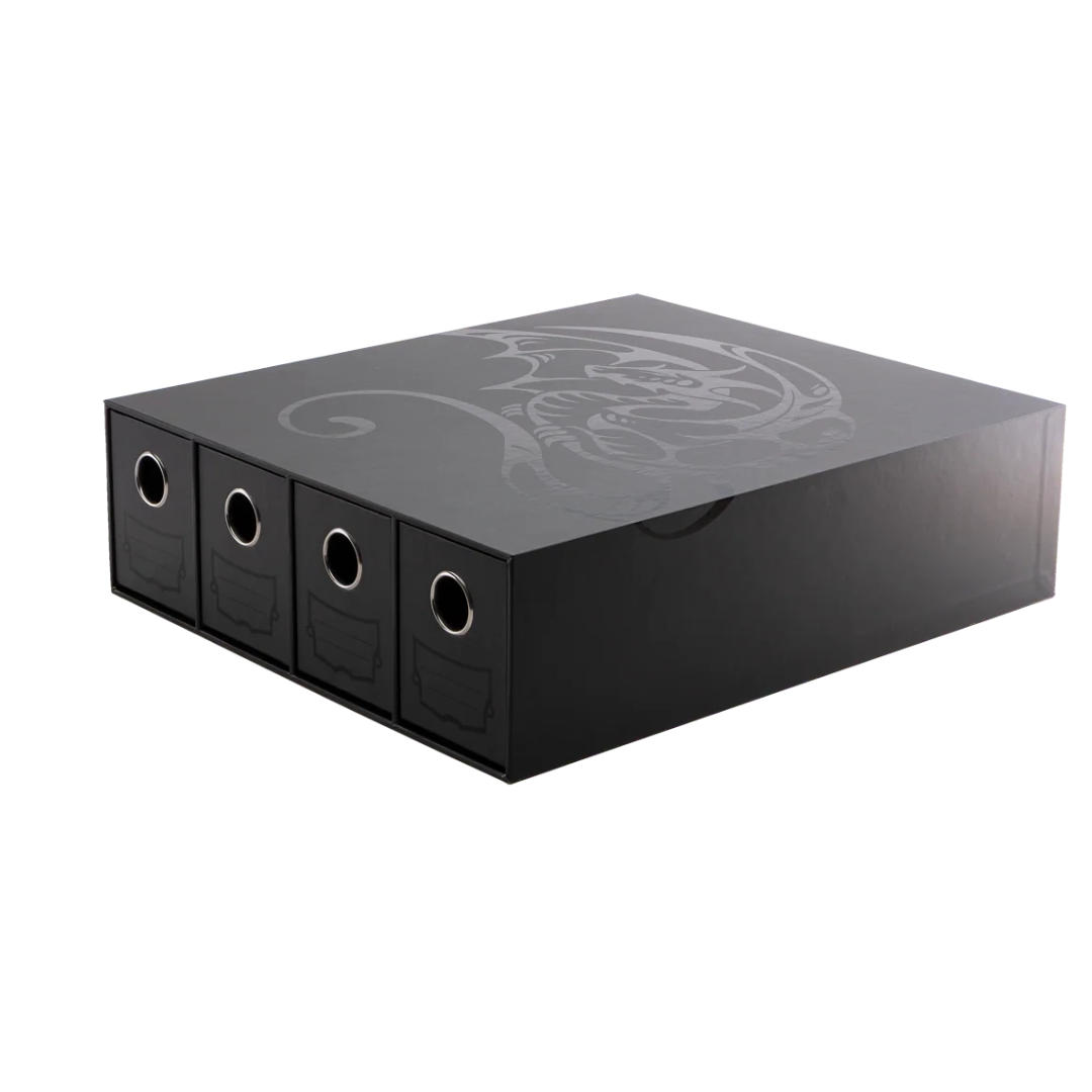 Dragon Shield Fortress - 4-Card Drawers Horizontal - Black