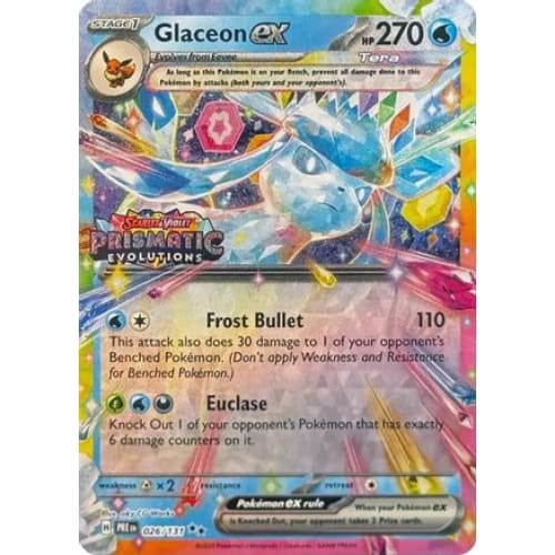 Glaceon ex - 026/131 (Prismatic Evolutions Stamp) (26) Promo Holofoil
