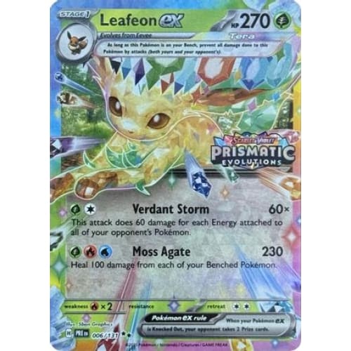 Leafeon ex - 006/131 (Prismatic Evolutions Stamp) (6) Promo Holofoil