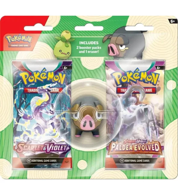 Pokemon- Back to School Eraser Blister (2 Boosters)