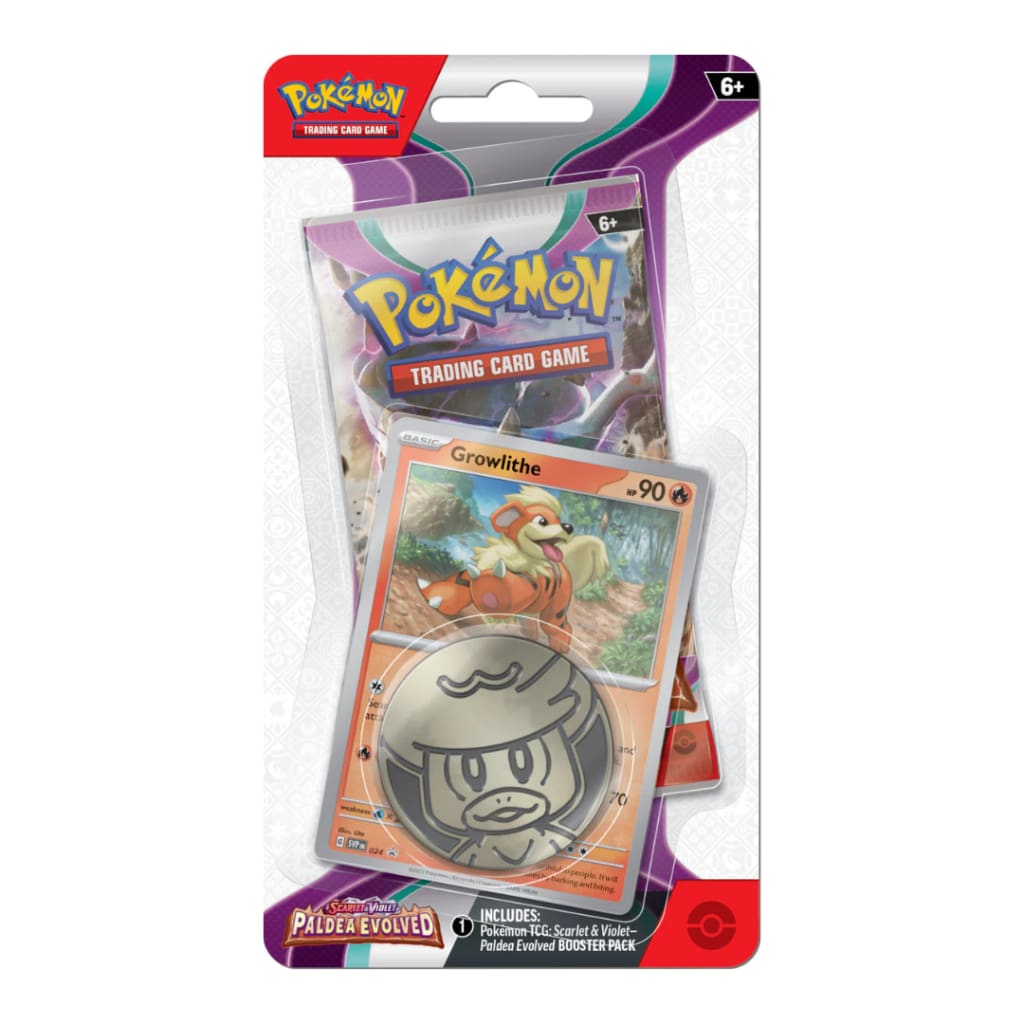 Pokemon - Scarlet and Violet - Paldea Evolved - Checklane Blister - Growlithe