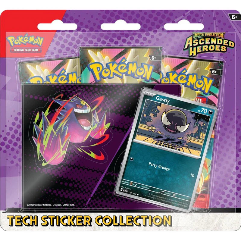 Pokemon- Ascended Heroes Tech Sticker Collection Gastly