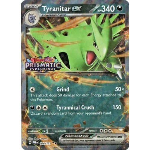 Tyranitar ex (Prismatic Evolutions Stamp) (64) Double Rare Holofoil